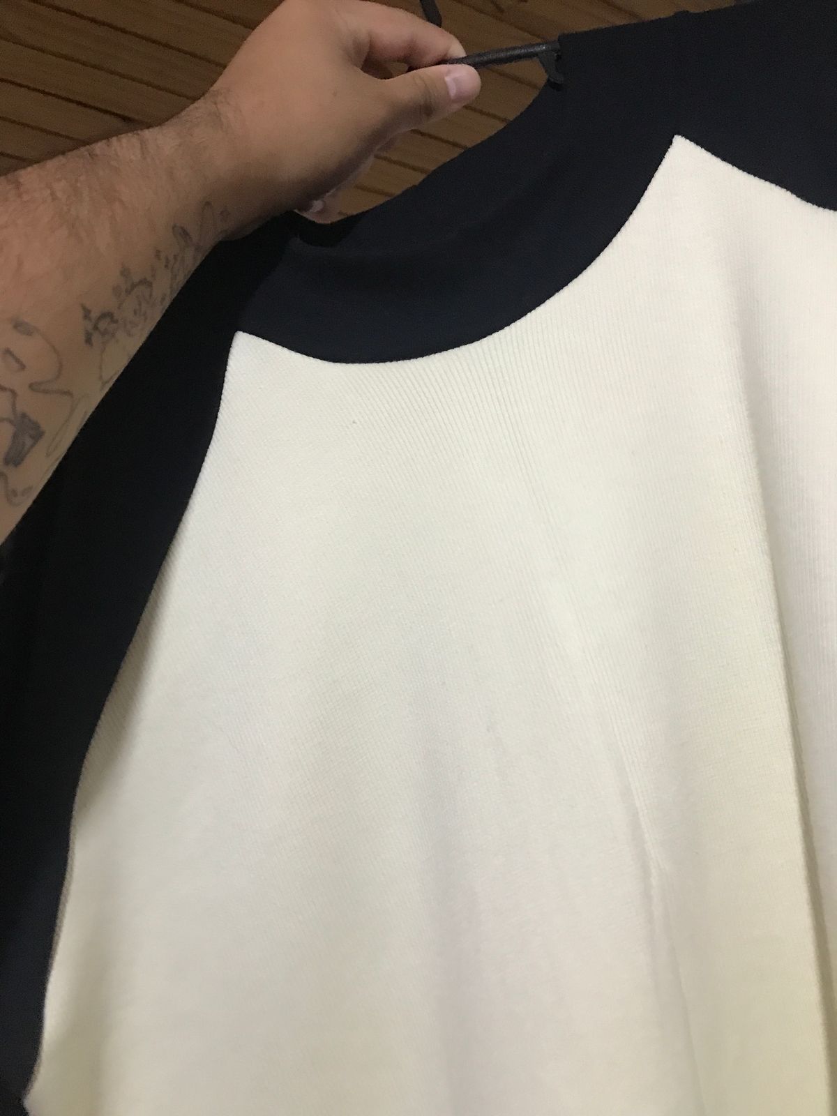 Remera ranglan combinada